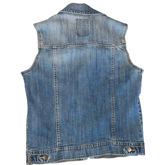 Thre3 Upcycled Denim Jean Vest size Small - Picture 4 of 7